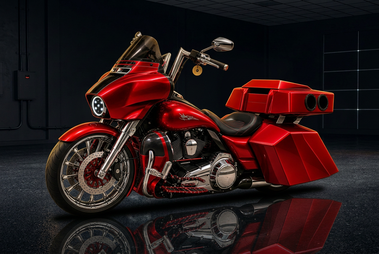 Harley-Davidson FLHTP Police Electra Glide vermelha